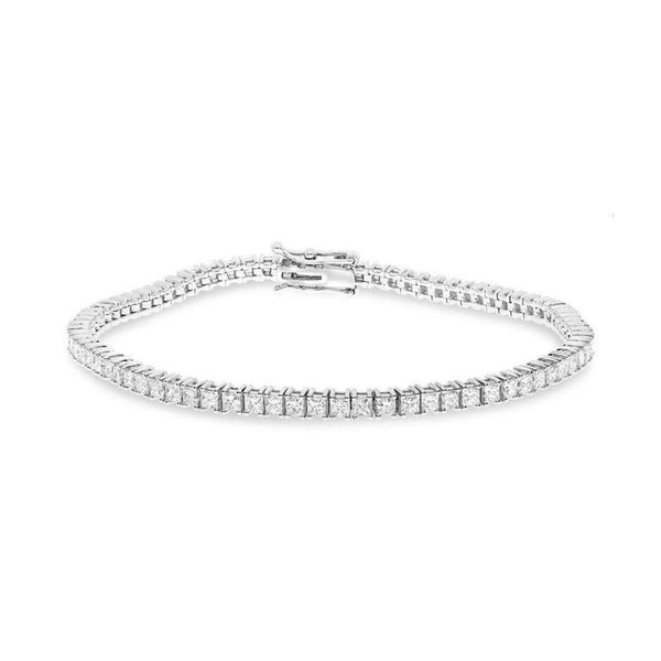 

Princess Cut Vvs1 Moissanite Diamond Gold Men Women Tennis Chain Bracelet