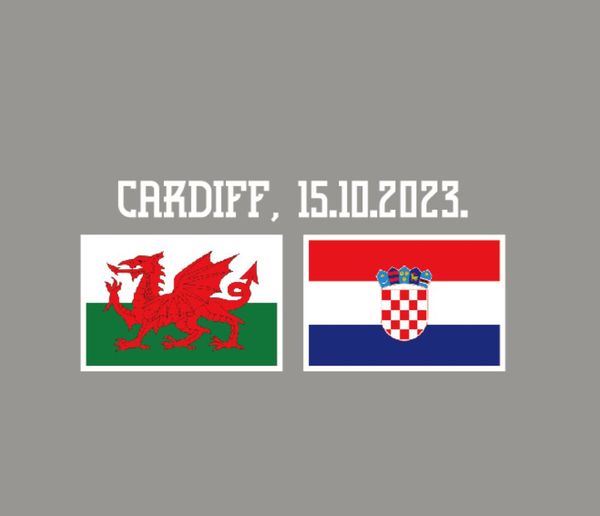 2023 Croatia Match Details Croatia Vs Wales Soccer Patch Badge