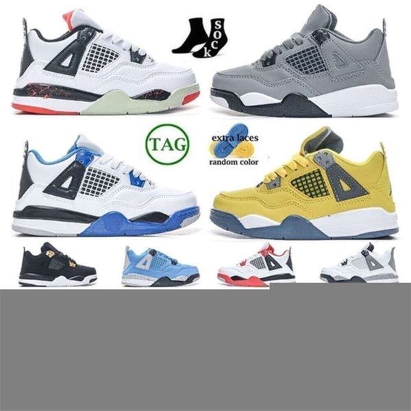 

Kid Shoes Jmpman 4s Children Preschool Young Boy Young Girls Training Shoes Analyzes Diy Sophomore Album Sail Fire Bred Athletic Outdoor Baby Designer Sneaker, 1 (23)
