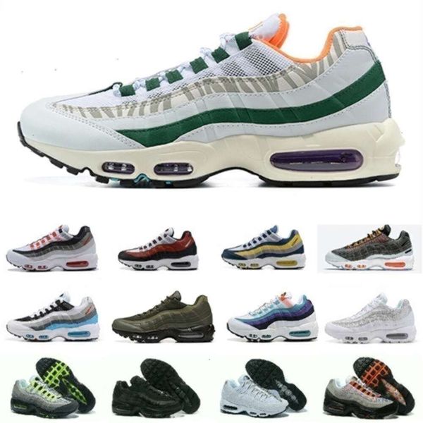

Top Quality Men Running Shoes Classic Black White Navy Blue Neon Soft Sole Sneakers Anniversary University Men Sports Casual Designer 95 Trainer