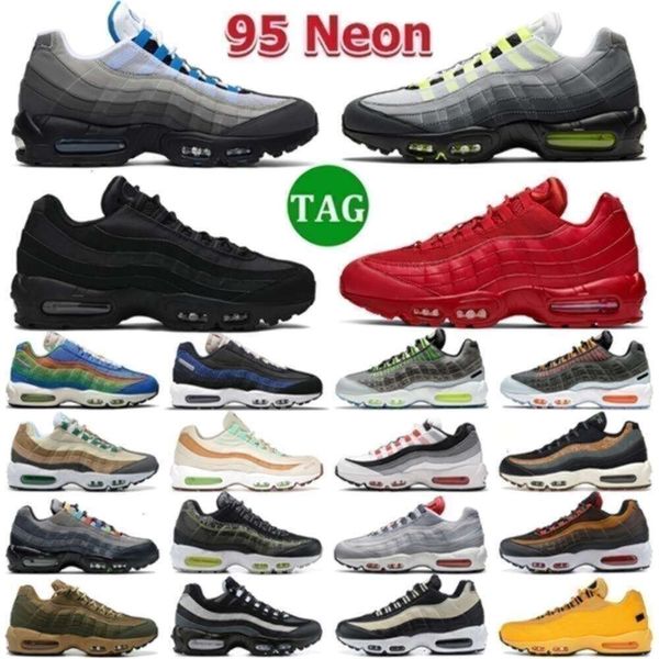

Designer Og 95 Running Shoes 95s Men Women Black White Neon Crystal Blue Solar Red Smoke Grey Total Orange Volt Matte Olive Mens Trainers Sports Sneakers