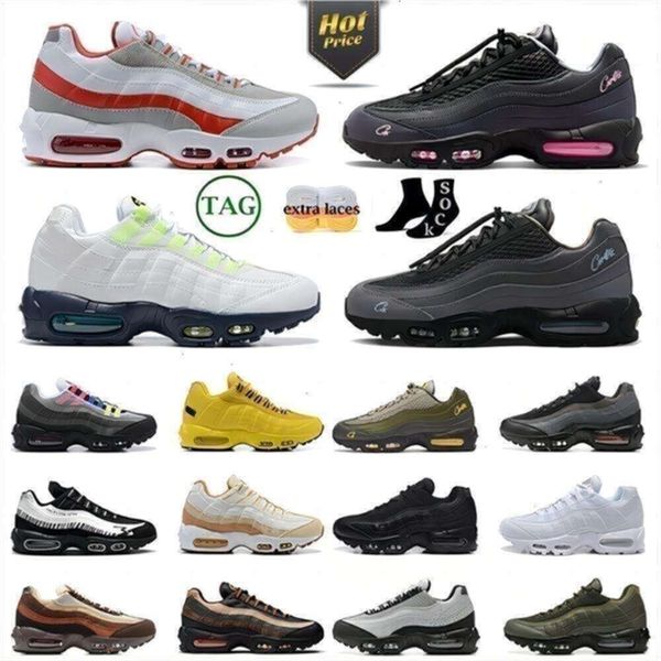 

High Quality 95 New 95s Men Women Running Shoes Airs95 Black White Aegean Storm Corteizies Pink Beam Obsidian Neon Laser Gutta Green Midnight Navy Trainers Spo, B13 40-46