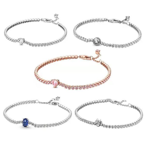 

Exquisite simplicity temperament rose gold S925 silver diamond bracelet luxury fashion designer ladies bracelet high quality designer bracelets