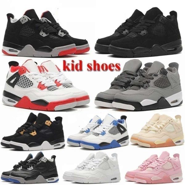 

Kids Shoes 4s Jumpman Basketball Kid Shoe Platform Bred Black Cat Fire Baby Cool Grey University Pink Military Blue Children Boys Girls Sport Sneaker 22-37