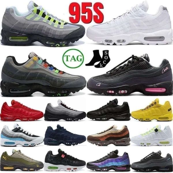 

Top Quality with Box 95s Running Shoes Max 95 Black White Red Og Neon Grey Midnight Navy Pink Beam Aegean Storm Sequoia Glass Blue Dark Beetroot Men Women Sport Sn, 25