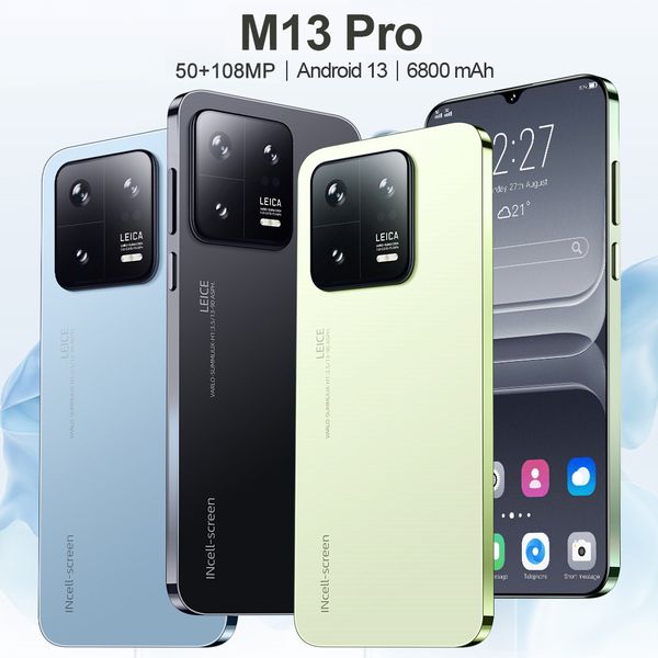 

New 2023 Cross-Border Smartphone M13 Pro 2gb 16gb Large Screen Mobile Phone Android 8.0 Source Factory in Stock, Random