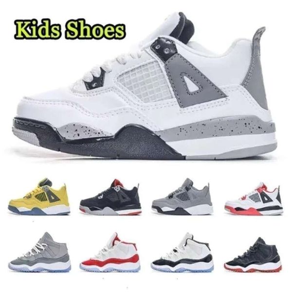 

Basketball Children 2023 Jumpman Shoes 4s Black Cat J4 Kids Shoes Baby 11 Cherry 11s Baby Kid Shoe J11 Cool Grey Child Youth Teens Teenagers Fashion Tennis Shoe 26-35, 32