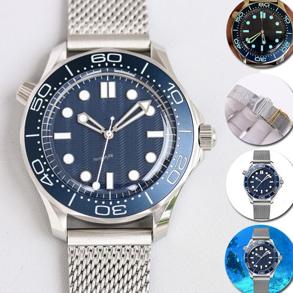 

Top Free 41MM Luxury Automatic Mechanical Outdoor Mens Watches Watch Black Dial With Stainless Steel Bracelet Rotatable Bezel Transparent Case
