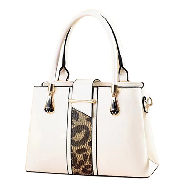 

designer bag tote new Leopard Pattern Shaped Women's Bag Large Capacity One Shoulder Crossbody Bag with Simple Texture, White