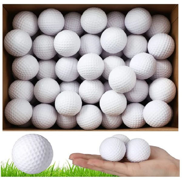 300 Pcs Golf Balls Bulk White Practice Hollow Plastic Ball Secondary Use Hit Away Training 231227