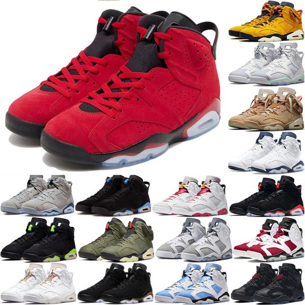 

Basketball Shoes Jumpman 6 6s Cool Grey Toro University Blue Red Oreo Georgetown Midnight Navy Cactus Jack Black Infrared UNC Mens Trainers Outdoor Sports Sneakers