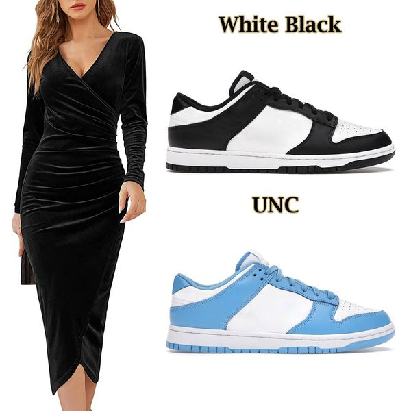

(Not Plus Size Dresses) Best Quality New SB Low Black White Panda Grey Fog Cacao Wow Polar Blue Men Women Sneakers No Box Popular Brands Unc Running Shoes Copy