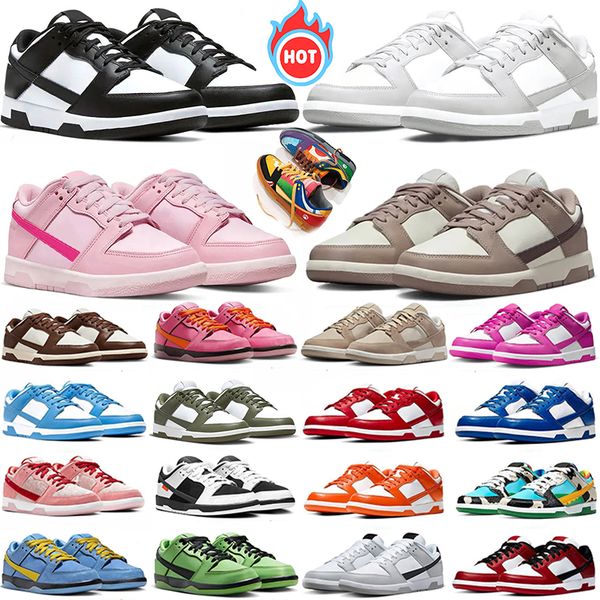 

2024 men women Shoes Panda low Grey Fog Brown triple pink University Red Vintage navy UNC Diffused Taupe Syracuse Medium Oive Sanddrift Gai sneakers outdoor size 36-47