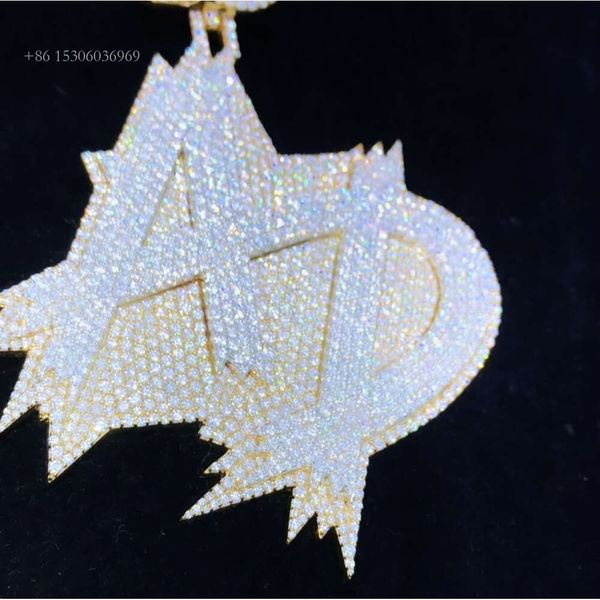 

Fine Jewelry Iced Out VVS Diamond Sterling Sier Hiphop Custom Moissanite Pendant