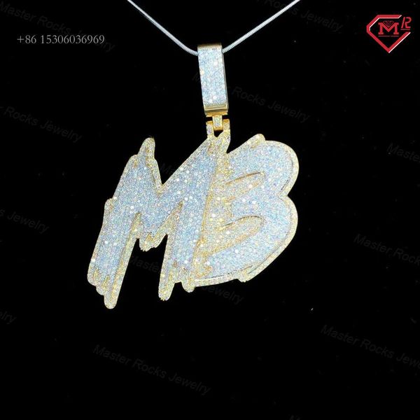 

Jewelry VVS Iced Out Sterling Sier Hiphop Custom Moissanite Pendant