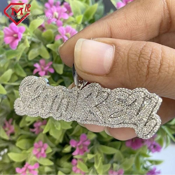 

Ice Out Custom Initial Letter Personalize Hiphop Moissanite Diamond Pendant
