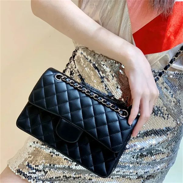 

10A Mirror quality Designer Bag Shoulder Chain Clutch double Flap Bag CC CF Wallet Check Velour Square Strip,Imported From France Official original Genuine Leather, Watermelon