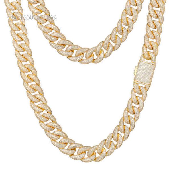 

Master Rocks VVS Moissanite Diamond 16Inches 18Inches 20Inches Sterling Sier Hiphop Iced Out Cuban Link Chain