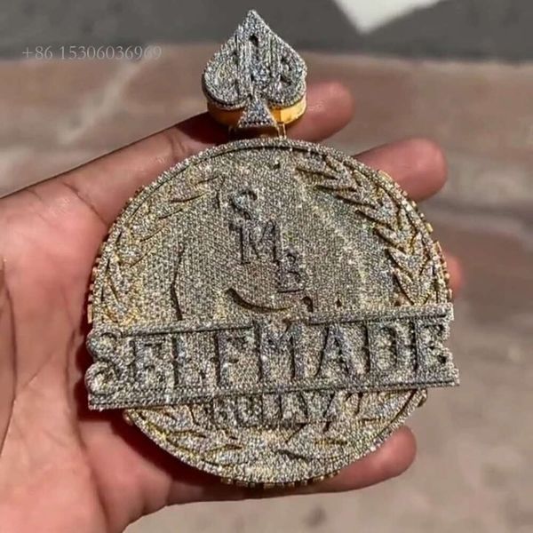 

Master Rocks Hiphop Sterling Sier Custom Moissanite Letter Pendant