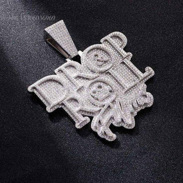 

Hiphop Iced Out Name Letters Sterling Sier VVS Moissanite Custom Pendant