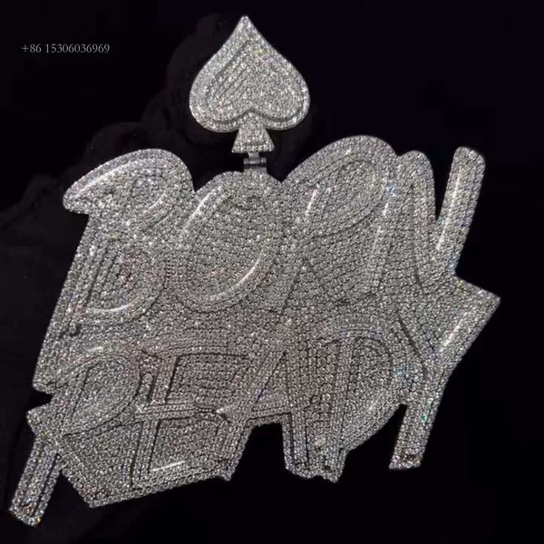 

Master Rocks Hiphop Necklace Sterling Sier Iced Out Custom Moissanite Pendant