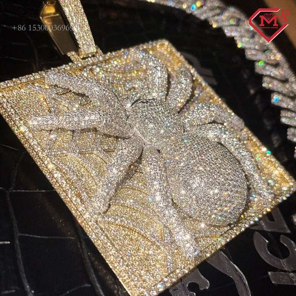 

Hiphop Custom Spider 3D Iced Out Sterling Sier VVS Moissanite Pendant