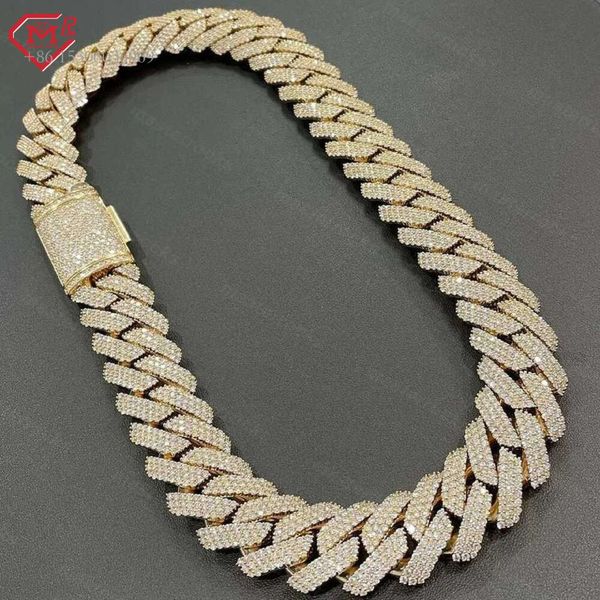 

Rapper 24Mm Mens Vvs Hip Hop Jewelry Sterling Sier Miami Cuban Moissanite Chain