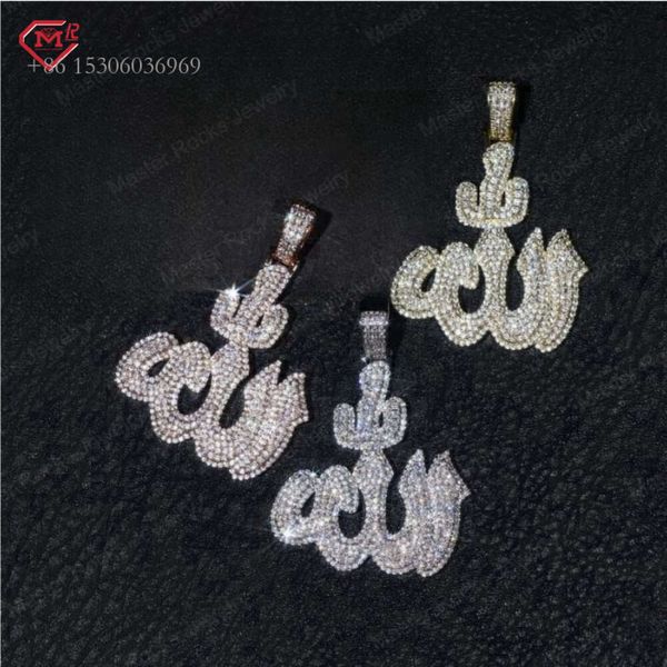 

Rapper's Sterling Sier Hiphop Allah Iced Out VVS Moissanite Pendant