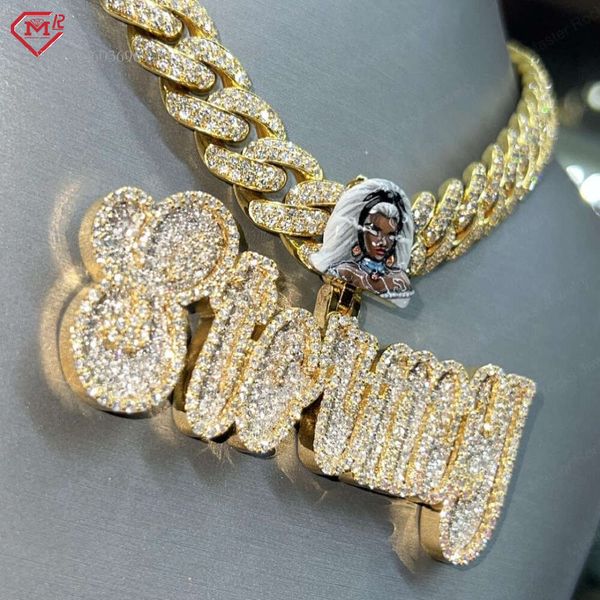 

Master Rocks Hiphop Jewelry Sterling Sier Iced Out Letter Moissanite Custom Pendant