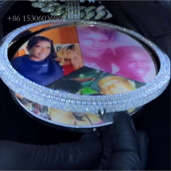 

Picture Rolling-Over Iced Out Sterling Sier Hiphop Custom Moissanite Pendant