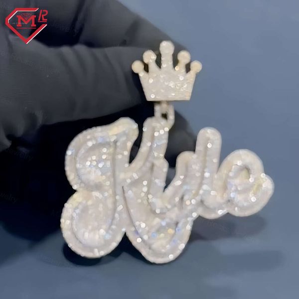 

Hip Hop Letter Sterling Sier Iced Out Vvs Moissanite Custom Pendant