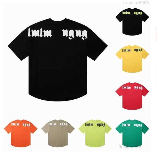 

Mens Women Designers t Shirt Fashion Men Plam Tee Casual T-shirts Man Clothing Street Designer Shorts Sleeve Clothes Tshirts Palmings Back Letter, 26