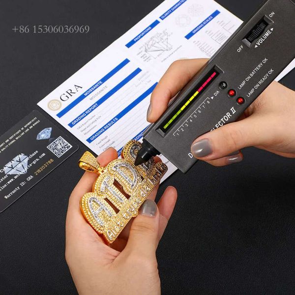 

Hiphop Sterling Sier Letter Iced Out Baguette Cut Diamond Custom Moissanite Pendant