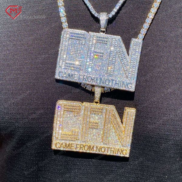 

Hiphop Custom Moissanite Iced Out Sterling Sier Vvs Diamond Jewelry Hip Hop Moissanite Pendant