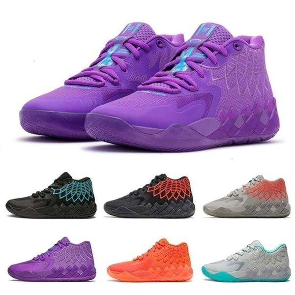 

with Shoe Box Lamelo 2022 Ball 1 Mb01 Men Basketball Shoes Sneaker Black Blast Buzz Lo Ufo Not From Here Queen Rick and Morty Rock Ridge Mens Trainers Sports Sne, Color#2