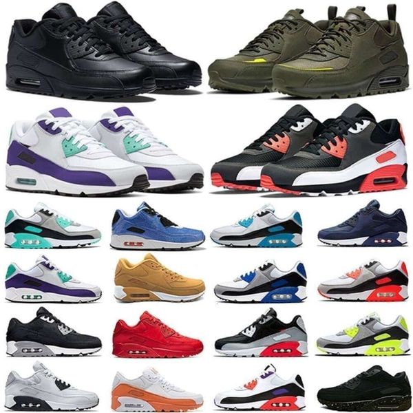 

max 90 Men Women 90s Shoes Trainers Mesh White Green Camo Infrared Unc Volt Infrared Triple Black Mens Designer Sports Sneakers Size 36-45, 11