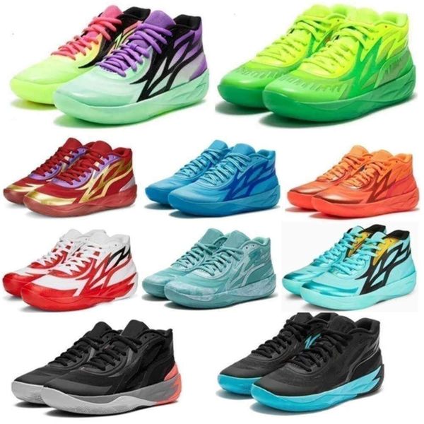 

with Shoe Box Lamelo Men Ball Mb 2 Basketball Shoes Gold Army Green Deep Blue Black Sky Blue Army Green Men Comfort Trainers Sneakers