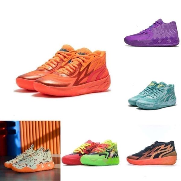

Lamelo Sports Shoes with Shoe Box 2023 New Lamelo Ball Mb 01 Basketball Shoes Rick Red Green and Morty Galaxy Purple Blue Grey Black Queen Buzz Melo Sports Shoe Trai, 15