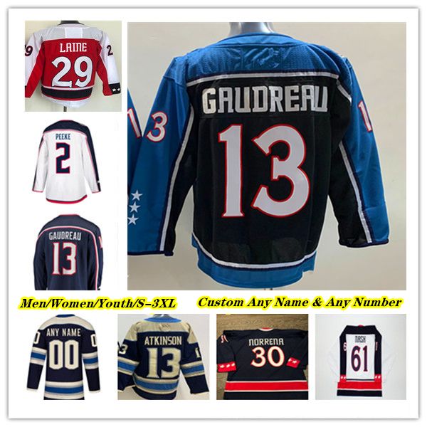 

Johnny Gaudreau Hockey Jersey Zach Werenski Erik Gudbranson Kirill Marchenko Adam Fantilli Ivan Provorov Cole Sillinger Sean Kuraly Dmitri Voronkov BLUE JACKET, Men navy