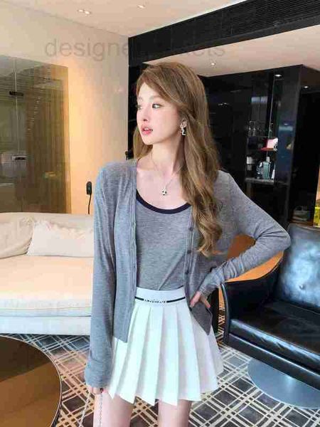 

skirts designer spring/summer jk student girl white pleated short skirt letter line decoration band elastic safety pants anti glare a5ly, Black