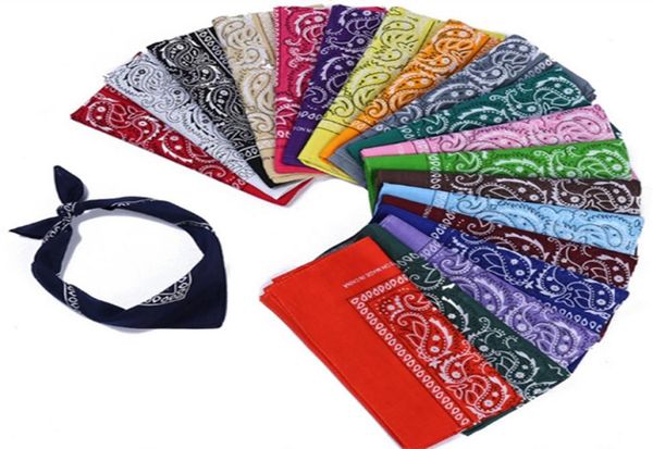 

23 color paisley bandana cotton headband multifunctional wristband headscarf paisley printed cowboy bandanas square handkerchief k4953938, Red;brown