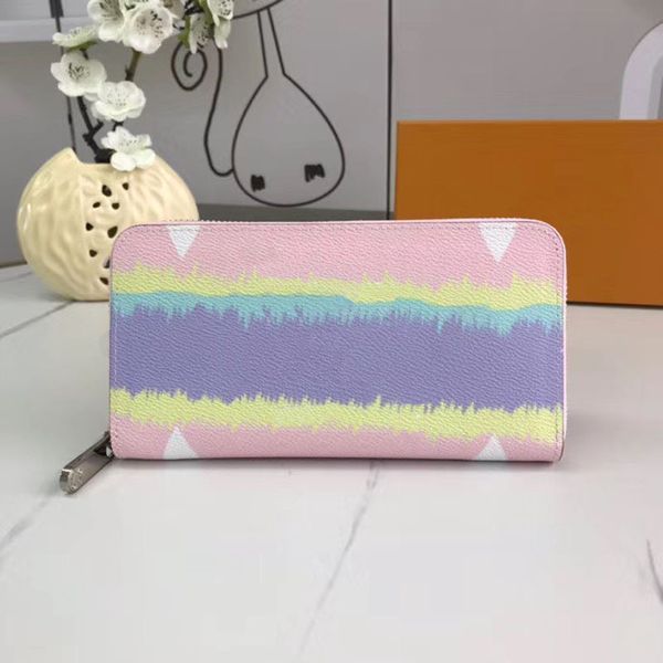 

classic designer wallet women luxury brand zippy long wallet men fashion patent leather zipped credit card slots zipper wallets woman card h, Red;black