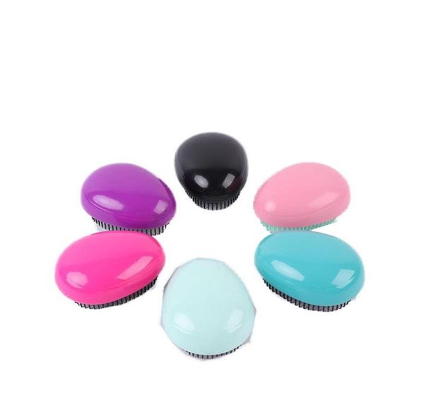 

egg shape hairbrush anti static styling tools hair brushes detangling comb salon hair care comb for travel6877898, Silver