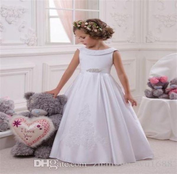 

elegant first holy communion pageant dress for girls with sleeves children graduation dress gown govestido de daminha6498575, White;blue