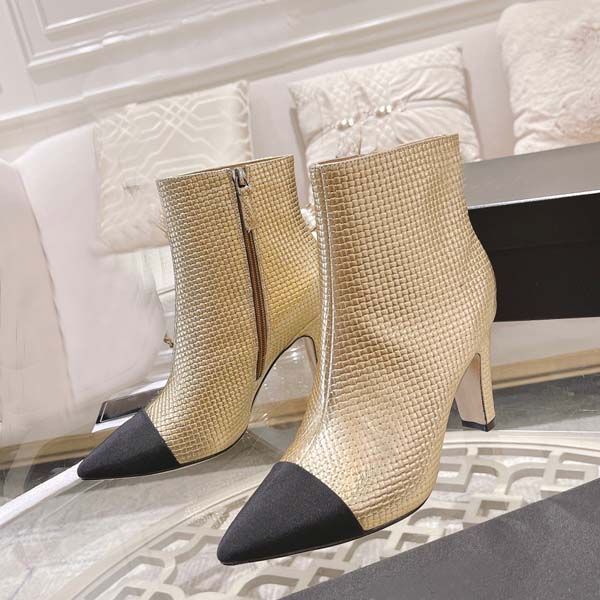 

luxury women high-heeled boots crystal calf leather fashion martin boot platform fashion shoes size 34-41 with box, Black