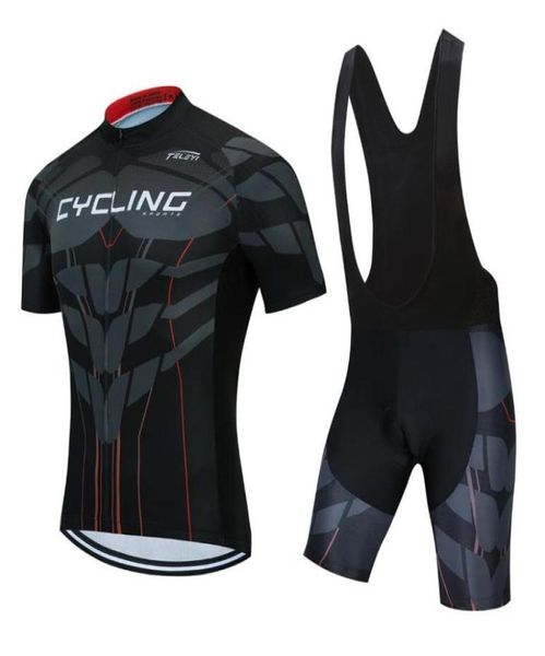 

2020 cycling clothes teleyi racing bike dry fast clothing men cycling jersey set ropa ciclismo maillot9048754, Black;blue