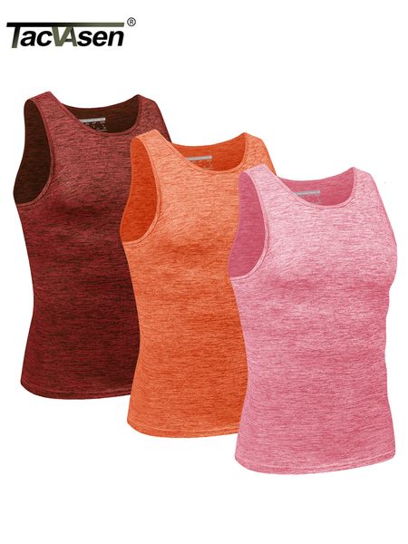 

men' tank tacvasen 3 packs summer quick dry elastic sleeveless tshirts athlete workout running vests lots casual 230630, White;black