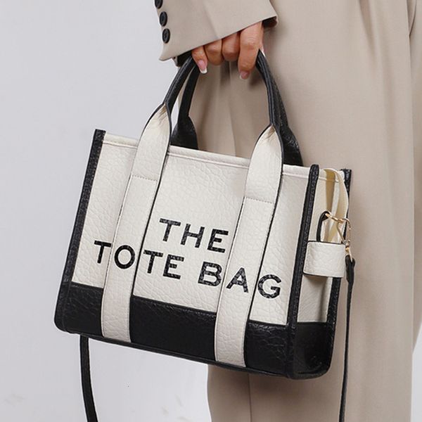 

shopping bags luxury designer handbag the tote bags for women pu leather shoulder bag letter crossbody bag travel handle shopper bag 230630