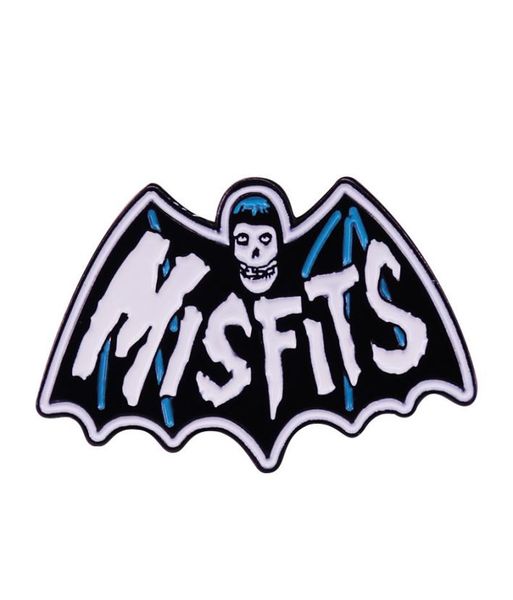 

misfits skull batwing fiend cartoon brooch pins enamel metal badges lapel pin brooches jackets jeans fashion jewelry accessories3396162, Blue