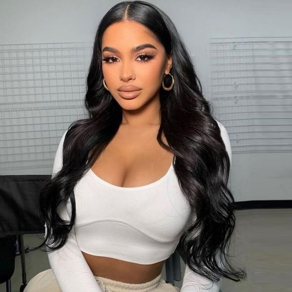 

transparent 13x4 hd lace frontal wig body wave human hair wigs glueless pre plucked closure lace front wig for women, Black;brown